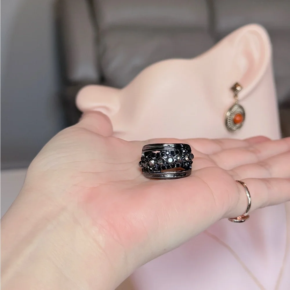 ⚜️ Mortisiá Vamp Style Black Statement Ring